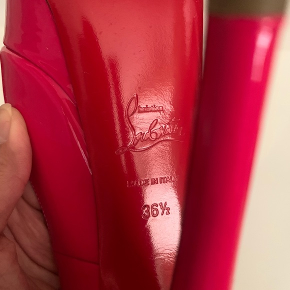 CHRISTIAN LOUBOUTIN Lady Peep Hot Pink size 36.5 - Picture 6 of 10